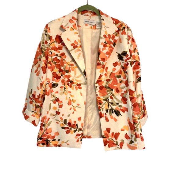 Alfred Dunner Jackets & Blazers - Alfred Dunner Floral Lightweight Lined Jacket | 12